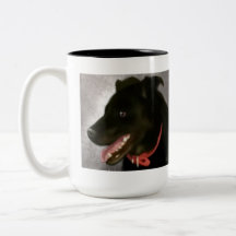Schwarzes Labrador zwei tonte Tasse