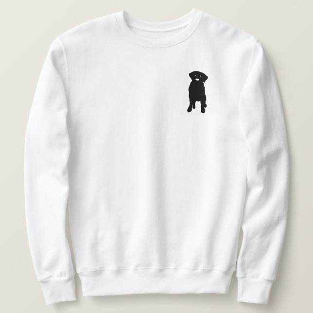 Schwarzes Labradorsweatshirt Sweatshirt (Design vorne)