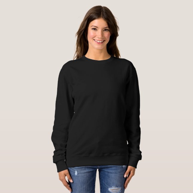 Schwarzes Langarmshirt mit erstaunlichem Design Sweatshirt (Vorne ganz)