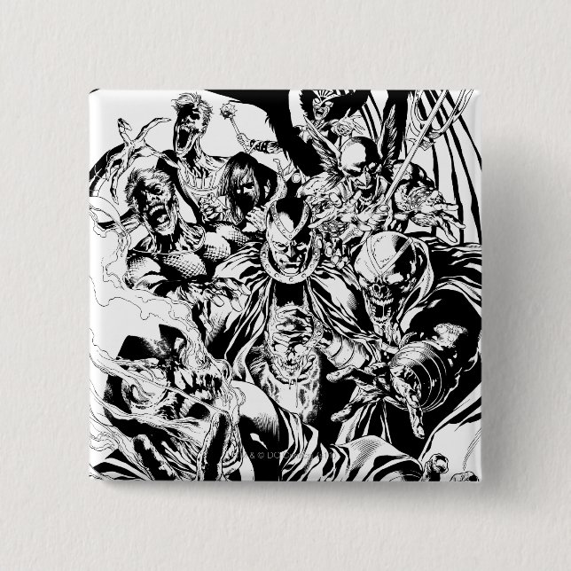 Schwarzes Laternen-Korps - Schwarzweiss Button (Vorderseite)