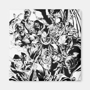 Schwarzes Laternen-Korps - Schwarzweiss Magnet