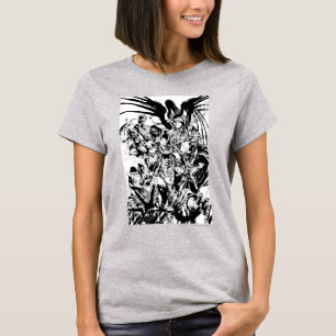 Schwarzes Laternen-Korps - Schwarzweiss T-Shirt