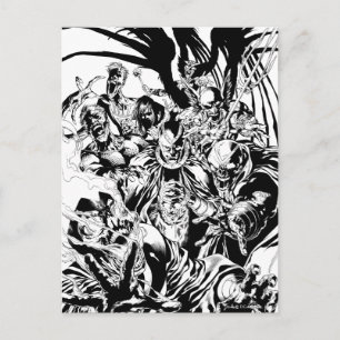 Schwarzes Laternenkorps - Schwarzweiß Postkarte