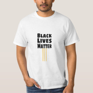 Schwarzes Leben Materie BLM drei gelbe Streifen T-Shirt