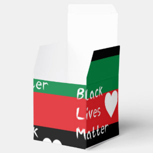 Schwarzes Leben Matter Panafrikanische Flagge Wei Geschenkschachtel