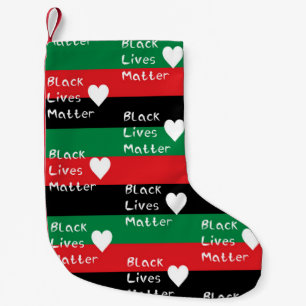 Schwarzes Leben Matter Panafrikanische Flagge Wei Kleiner Weihnachtsstrumpf