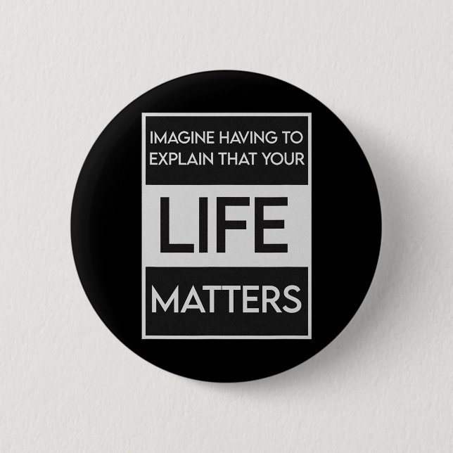 Schwarzes Leben Problem Blm Resist - Engagement Button (Vorderseite)