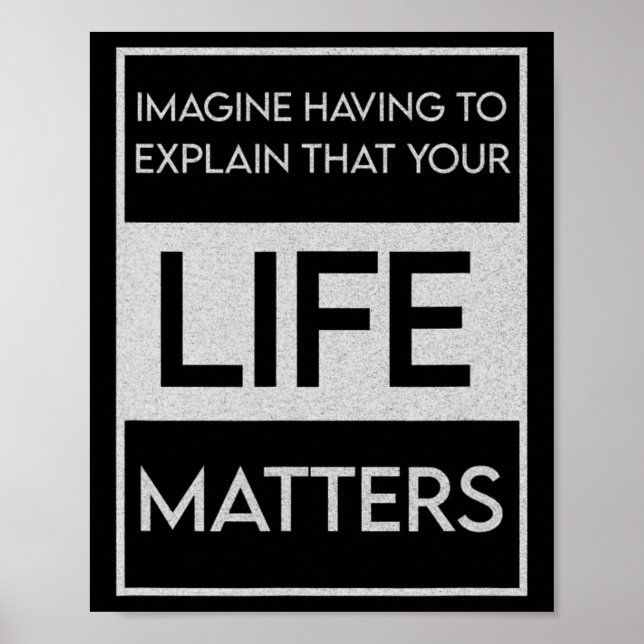 Schwarzes Leben Problem Blm Resist - Engagement Poster (Vorne)