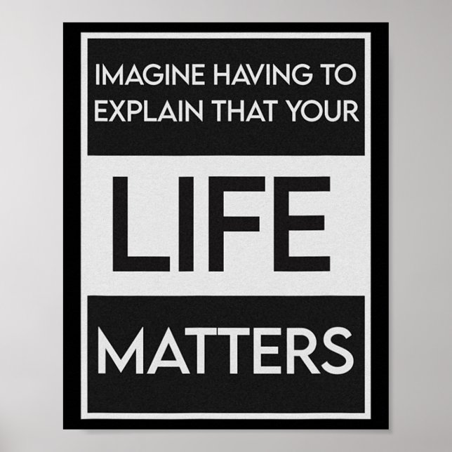 Schwarzes Leben Problem Blm Resist - Engagement Poster (Vorne)