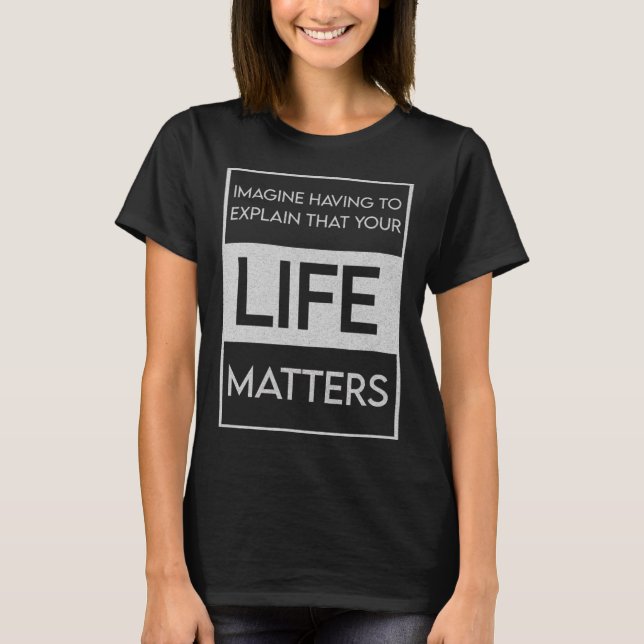 Schwarzes Leben Problem Blm Resist - Engagement T-Shirt (Vorderseite)