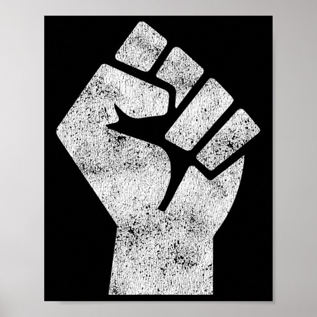 Schwarzes Leben Problem Frische soziale Gerechtigk Poster (Vorne)