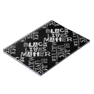 Schwarzes Leben zählt blass gemischte Schriftzeic Notizblock