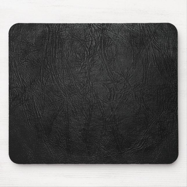 Schwarzes Leder Digital Mousepad (Vorne)