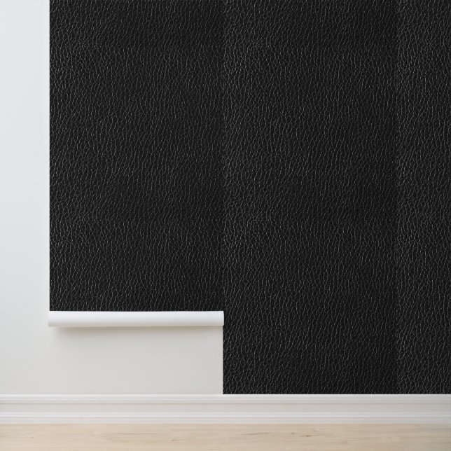 Schwarzes Leder-Finish-Muster moderne Innenausstat Tapete (Anwendung)