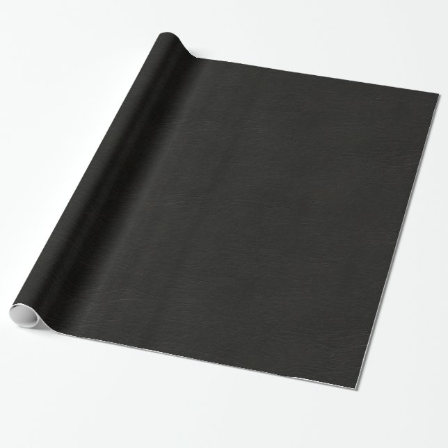 Schwarzes Leder Geschenkpapier (Ungerollt)