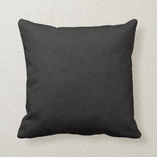 Schwarzes Leder Kissen