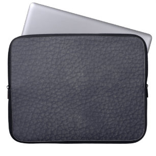 Schwarzes Leder Maskuline Rustikale Haut Laptopschutzhülle
