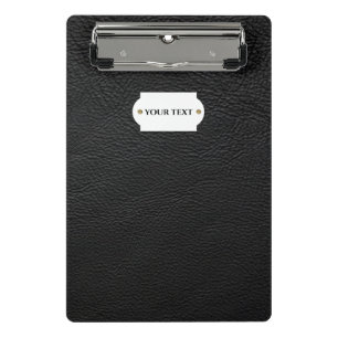 Schwarzes Leder Mini-Schreibbrett Mini Klemmbrett