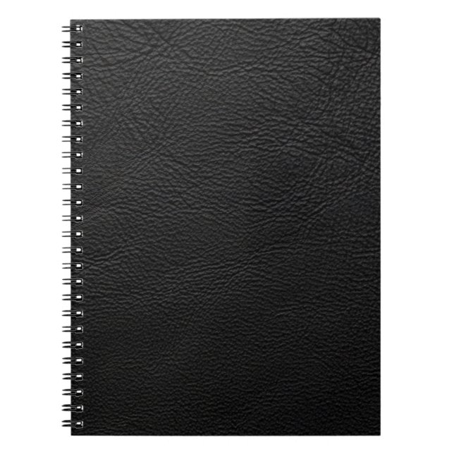 Schwarzes Leder Notizblock (Vorderseite)