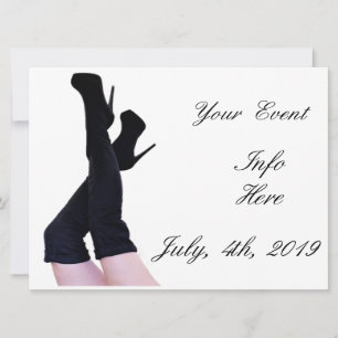 Schwarzes Leder Oberschenkelhohe Stiefel Thunder_C