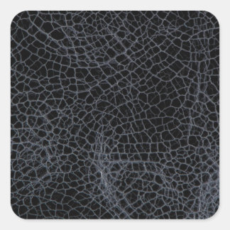 Schwarzes Leder Quadratischer Aufkleber