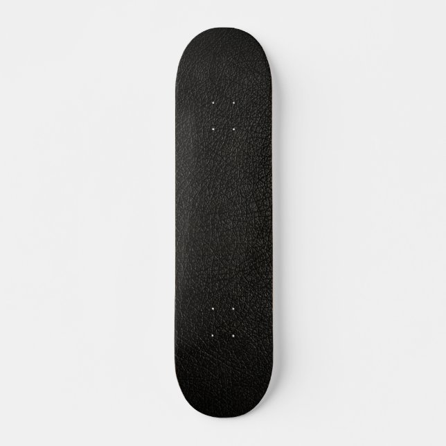 Schwarzes Leder Textur Hintergrund Skateboard (Vorne)