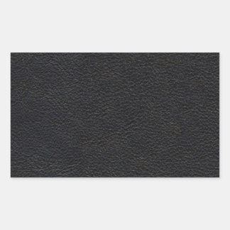 Schwarzes Leder Textur Rechteckiger Aufkleber