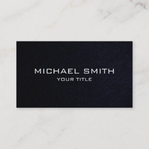Schwarzes Leder Visitenkarte