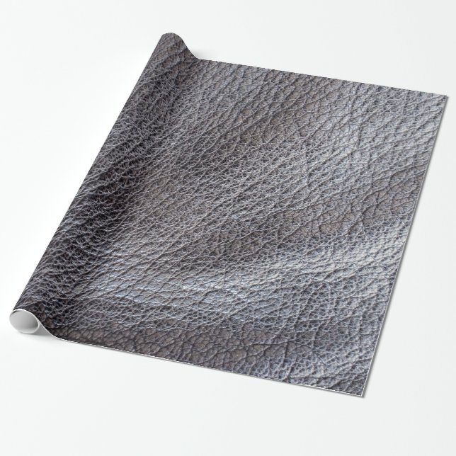 Schwarzes Ledermuster Geschenkpapier (Ungerollt)