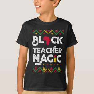 Schwarzes Lehrer-Magie-Shirt Lehrer Schwarze Gesch T-Shirt