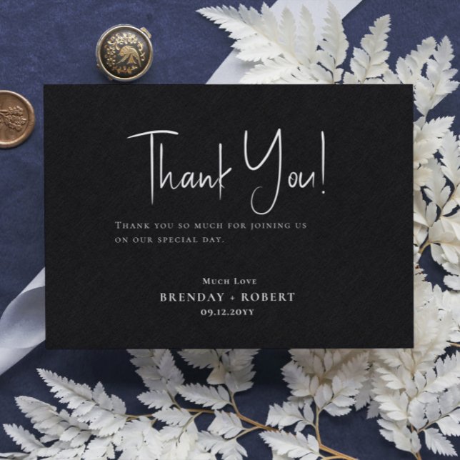 Schwarzes Leinen Einfaches Skript Willkommen Danke (Von Creator hochgeladen)