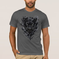 Schwarzes Leopard-Grafik-T-Shirt