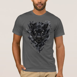 Schwarzes Leopard-Grafik-T-Shirt T-Shirt