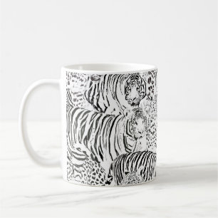 Schwarzes Leopard-Tiger-Muster Kaffeetasse
