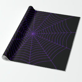 Schwarzes lila Halloween-Muster Geschenkpapier