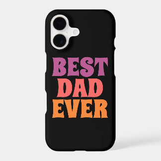 schwarzes & lila Retro bester Vater ever Schriftzu