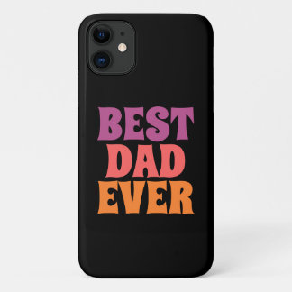 schwarzes & lila Retro bester Vater ever Schriftzu Case-Mate iPhone Hülle