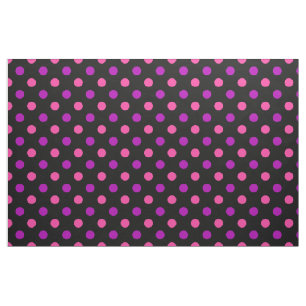 Schwarzes Lila Rosa Punkte-Muster  Stoff