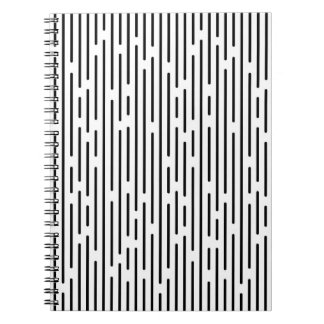 Schwarzes Liniengeometrisches Muster Notizblock