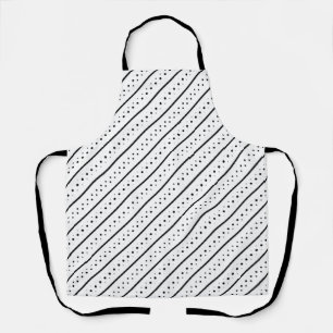 Schwarzes Linienpunktmuster Geometrie Schürze
