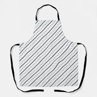 Schwarzes Linienpunktmuster Geometrie Schürze