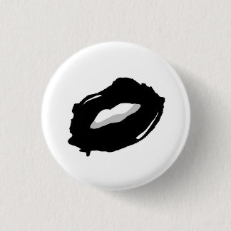 Schwarzes LippenPop-Kunst-Button Button