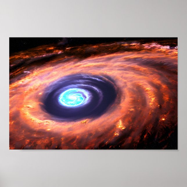 Schwarzes Loch Galaktische Explosion Universe Nigh Poster (Vorne)