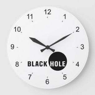 Schwarzes Loch Große Wanduhr