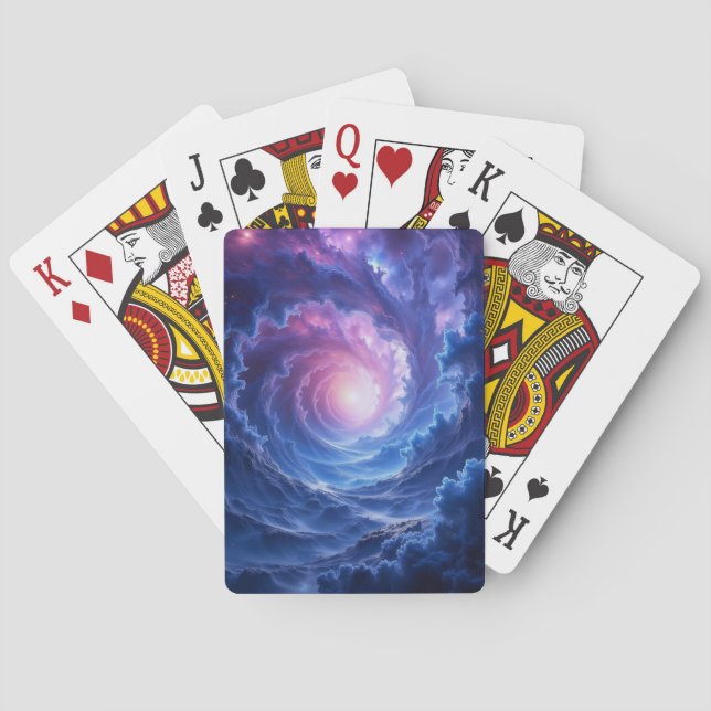 Schwarzes Loch im Raum Spielkarten (Rückseite)