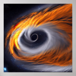 Schwarzes Loch im Weltraum Poster