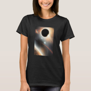 Schwarzes Loch im Weltraum Universum Galaxie Wisse T-Shirt