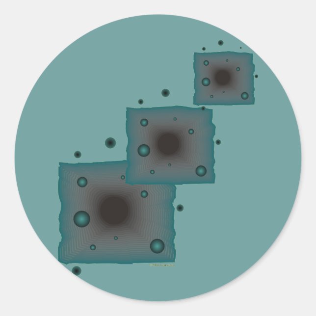 Schwarzes Loch in der Science Fiction der großen M Runder Aufkleber (Vorderseite)