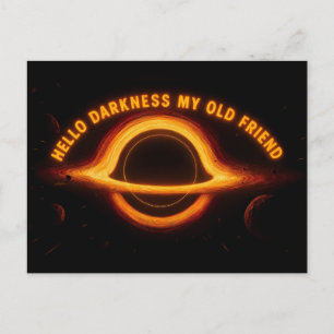 Schwarzes Loch Interstellare Konversation Postkarte