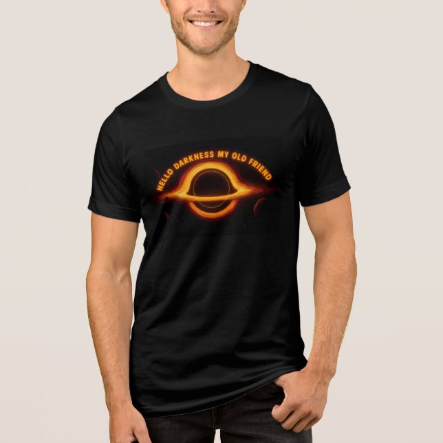Schwarzes Loch Interstellare Konversation Tri-Blend Shirt (Vorderseite)